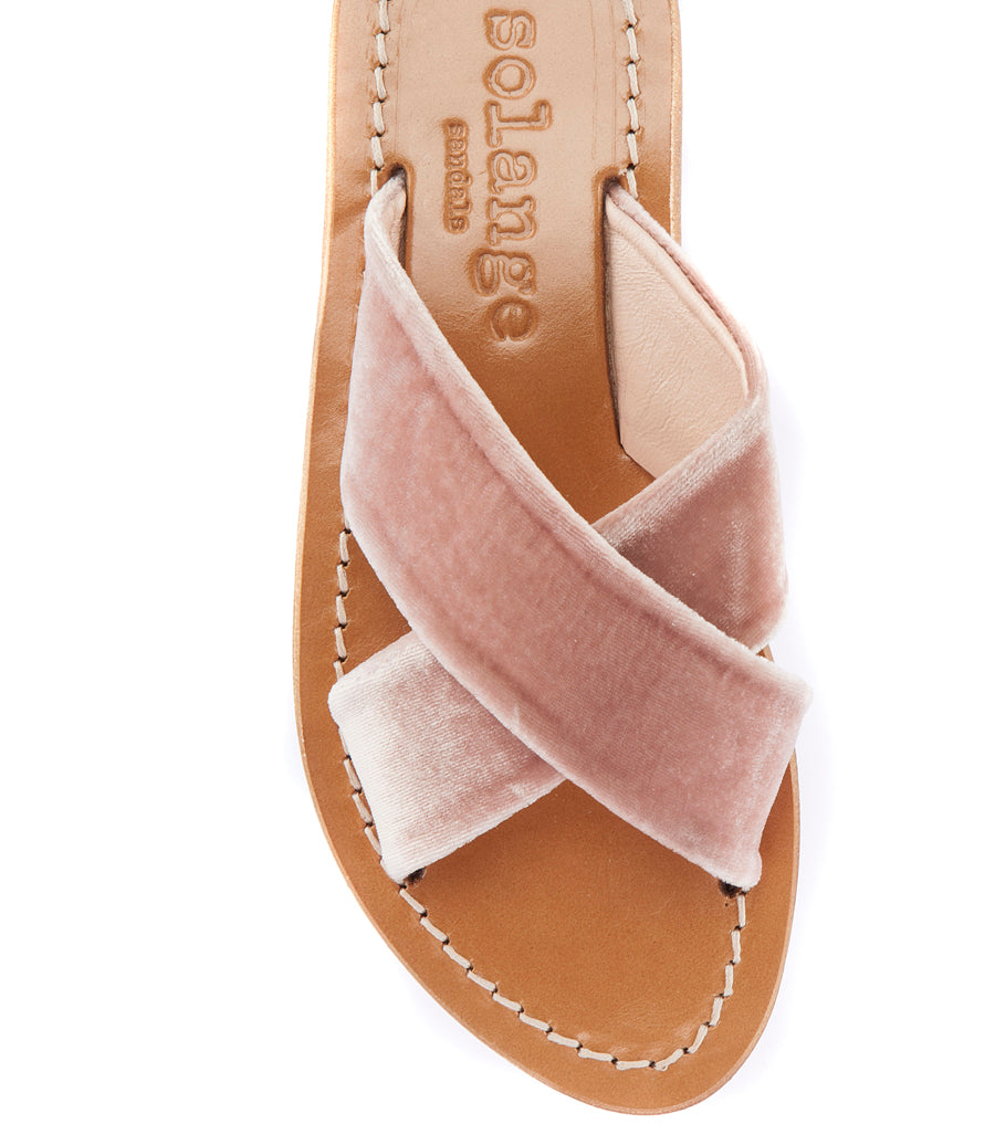 ARIS VELOUR SANDALS FT WIDE CRISSCROSS SUPPORT STRAPS
