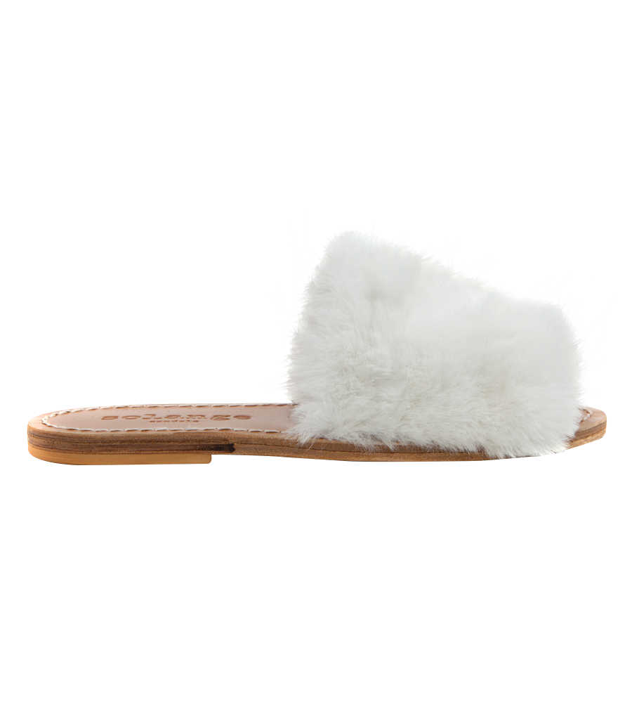 STRIPE FUR FAUX WHITE