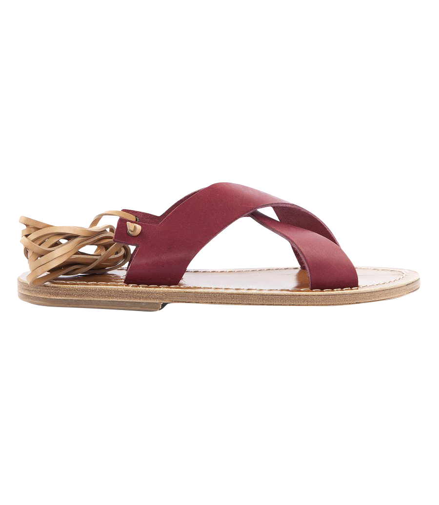 PATMOS CRISSCROSS SANDALS FT ANKLE TIES BORDEAUX