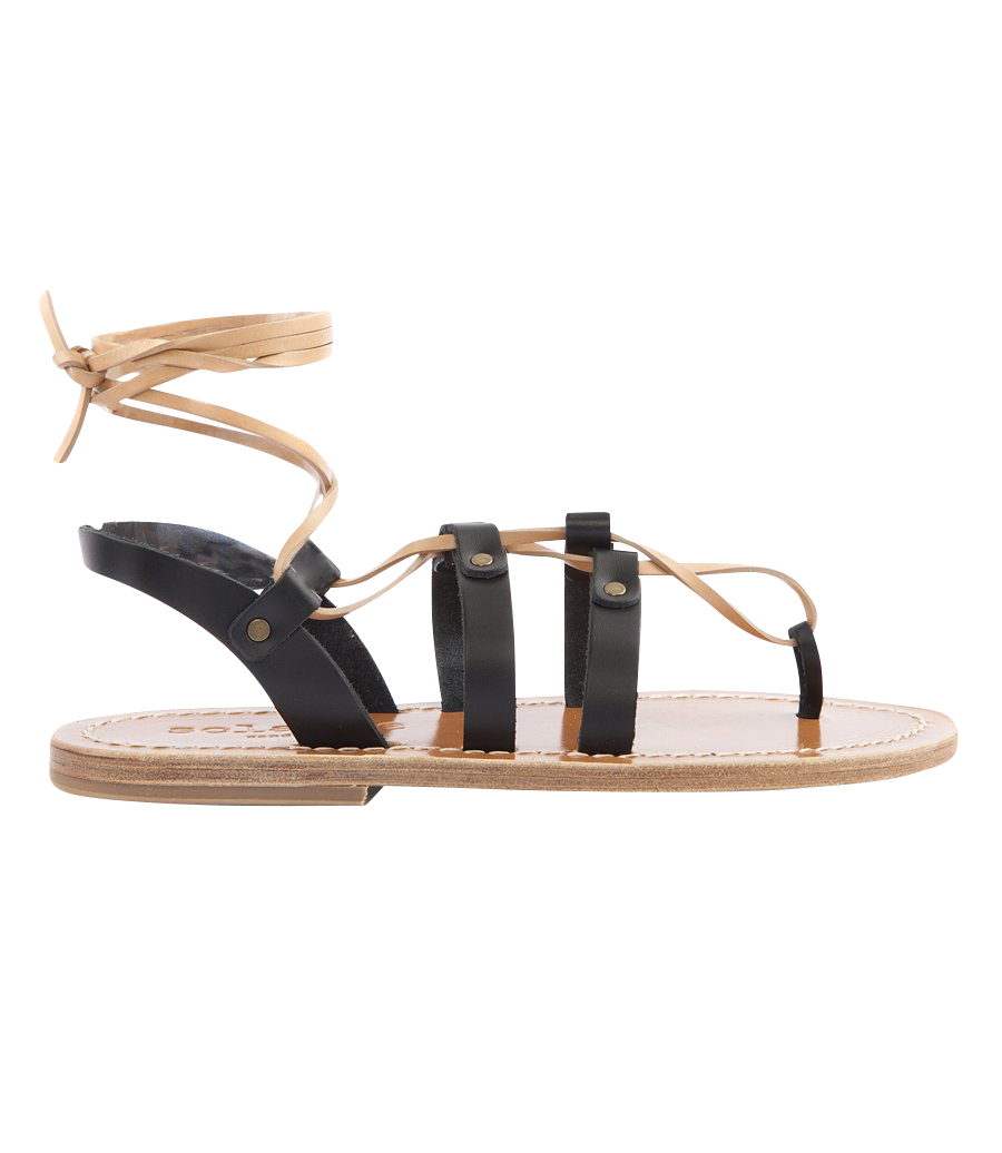 ACHILLE ANKLE TIED FLAT SANDALS