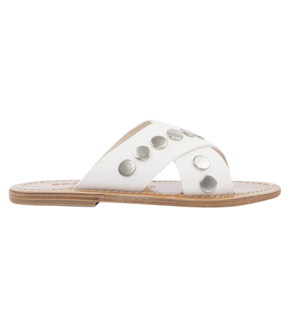 ACHILLE ANKLE TIED FLAT SANDALS NATURAL