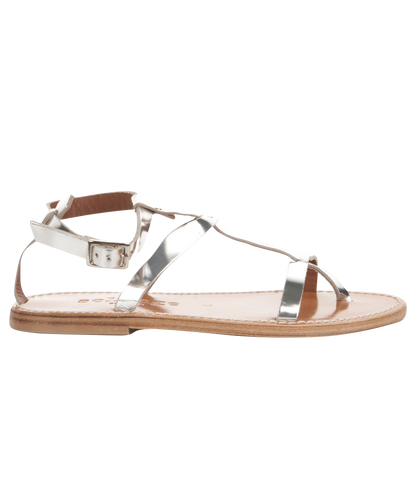 ANDROS FLAT SANDALS IN TEXTURED LEATHER