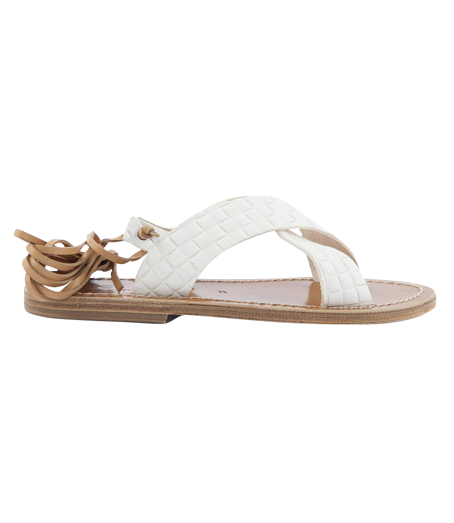 PATMOS CRISSCROSS SANDALS FT ANKLE TIES WHITE
